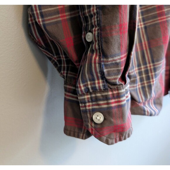 Daniel Cremieux Size Medium Vintage Shirt Mens Red Plaid Italian Fabric M LS - Picture 2 of 4
